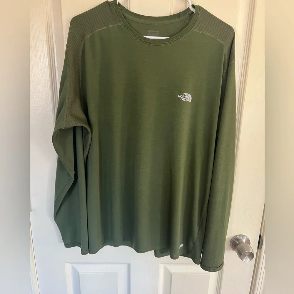 The North Face VaporWick Olive Green Long Sleeve Athletic Top